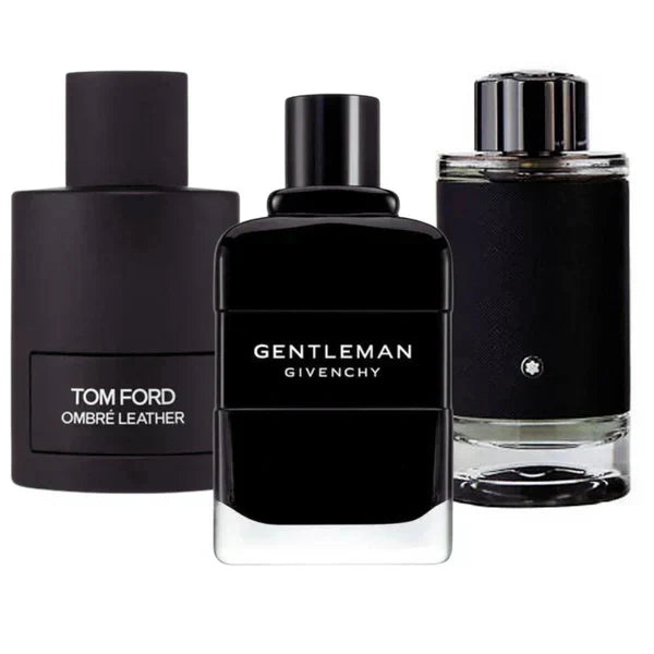 Combo de 3 perfumes Tom Ford Ombre Leather,  Givenchy Gentleman, Montblanc Explorer 100ml
