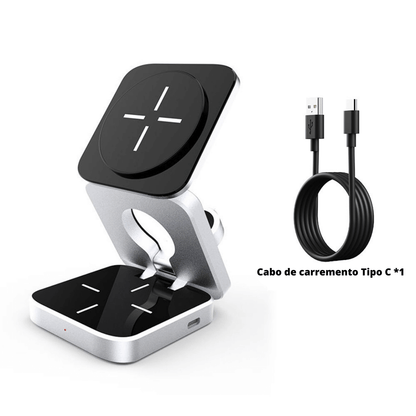 Base de carregamento por indução 3 em 1