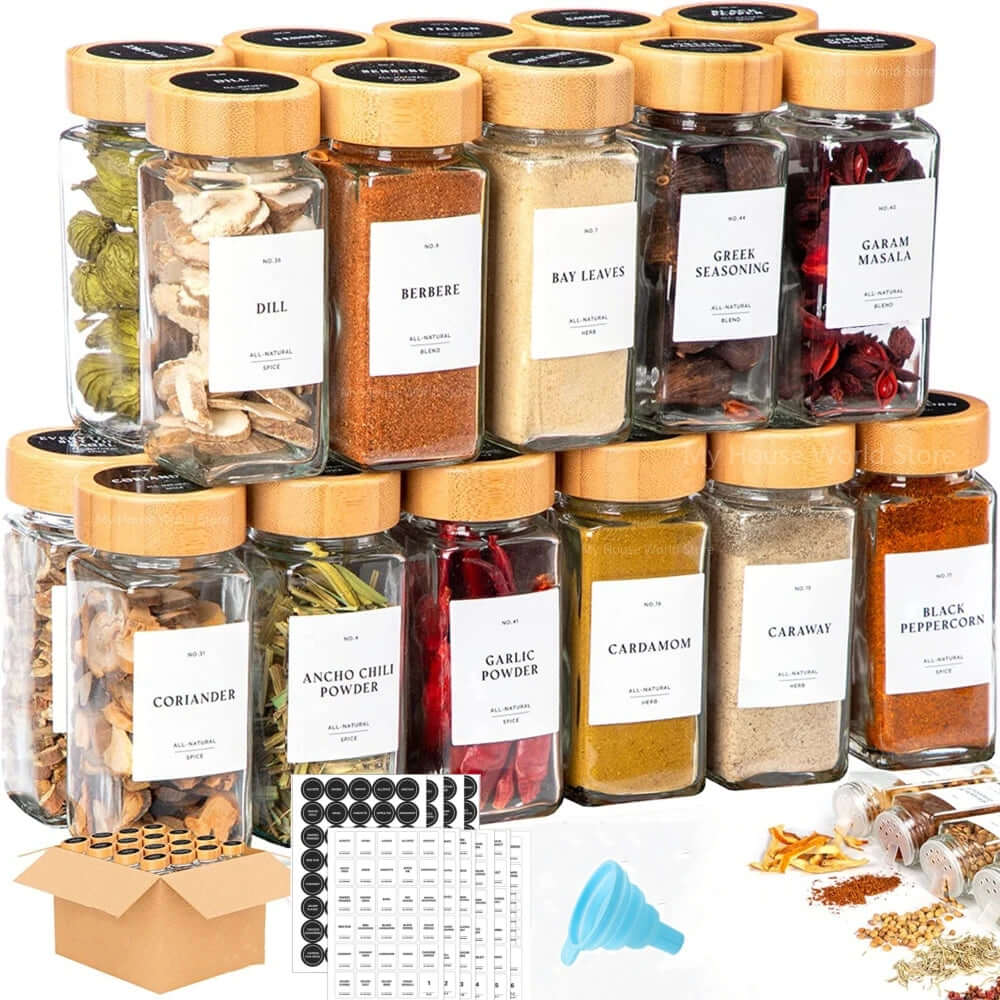 Kit Completo para Armazenar Temperos