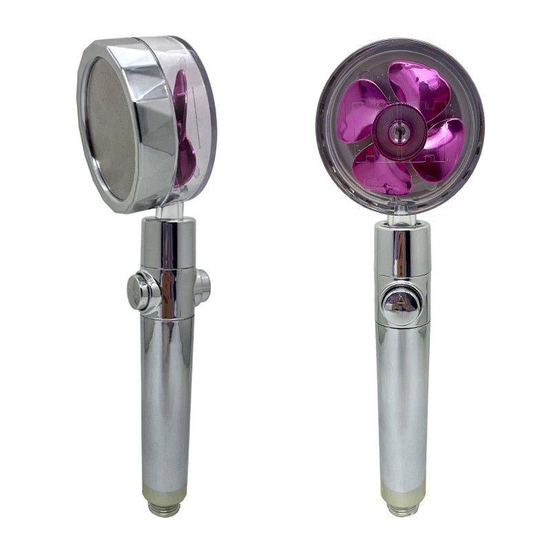 Cabeça De Chuveiro Com Hélice De Pressão Turbo Portátil